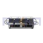 Double 4x6 Fruit waffle maker, 180° opening