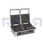 Double waffle iron - 2 round moulds