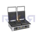 Double waffle iron 2 Bruxelles moulds