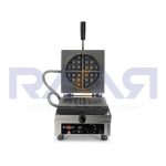 Round waffle maker, 90° opening