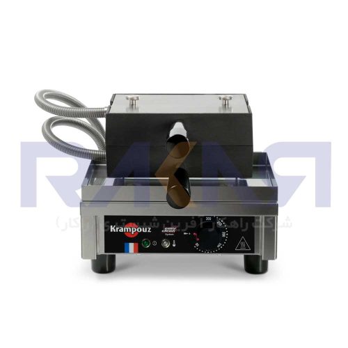 Single 4x6 Liège waffle maker, 180° opening, B/F