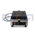 Single 4x7 Liège waffle maker, 180° opening, B/F