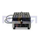 Single 5x7 Brussels waffle maker, 180° opening, B/F