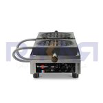 Single Round waffle maker with 180° opening, B/F