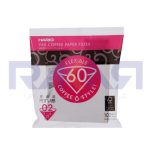 فیلتر کاغذی سفید V60 هاریو (سایز2)