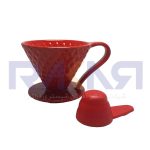قهوه ساز v60 سرامیکی Mojae قرمز
