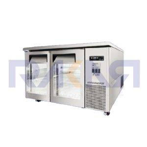 یخچال میز کار استیل در شیشه ای