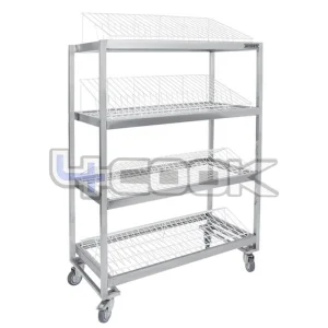 ترولی آبچکان چهار طبقه استیل 4COOK