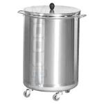 سطل استیل چرخ‌دار