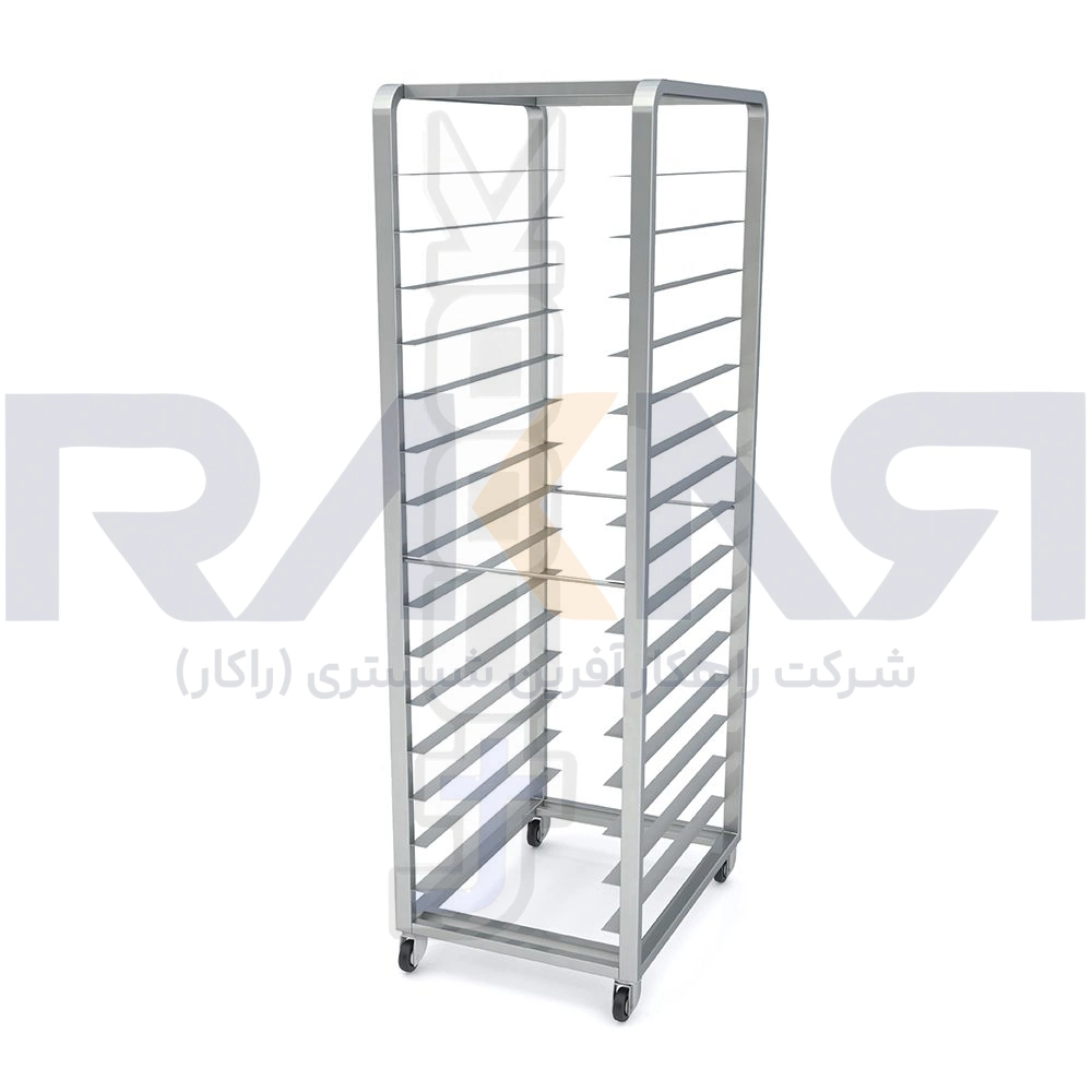 trolley-for-carrying-trays-and-bins ترولی حمل سینی و بنماری