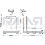 باسکول ۵۰۰ کیلویی سینی استیل محک