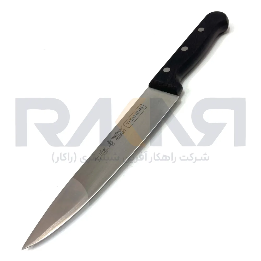 African Wood Titanium Straight Knife Size 7 چاقو راسته تیتانیوم چوب آفریقا سایز 7