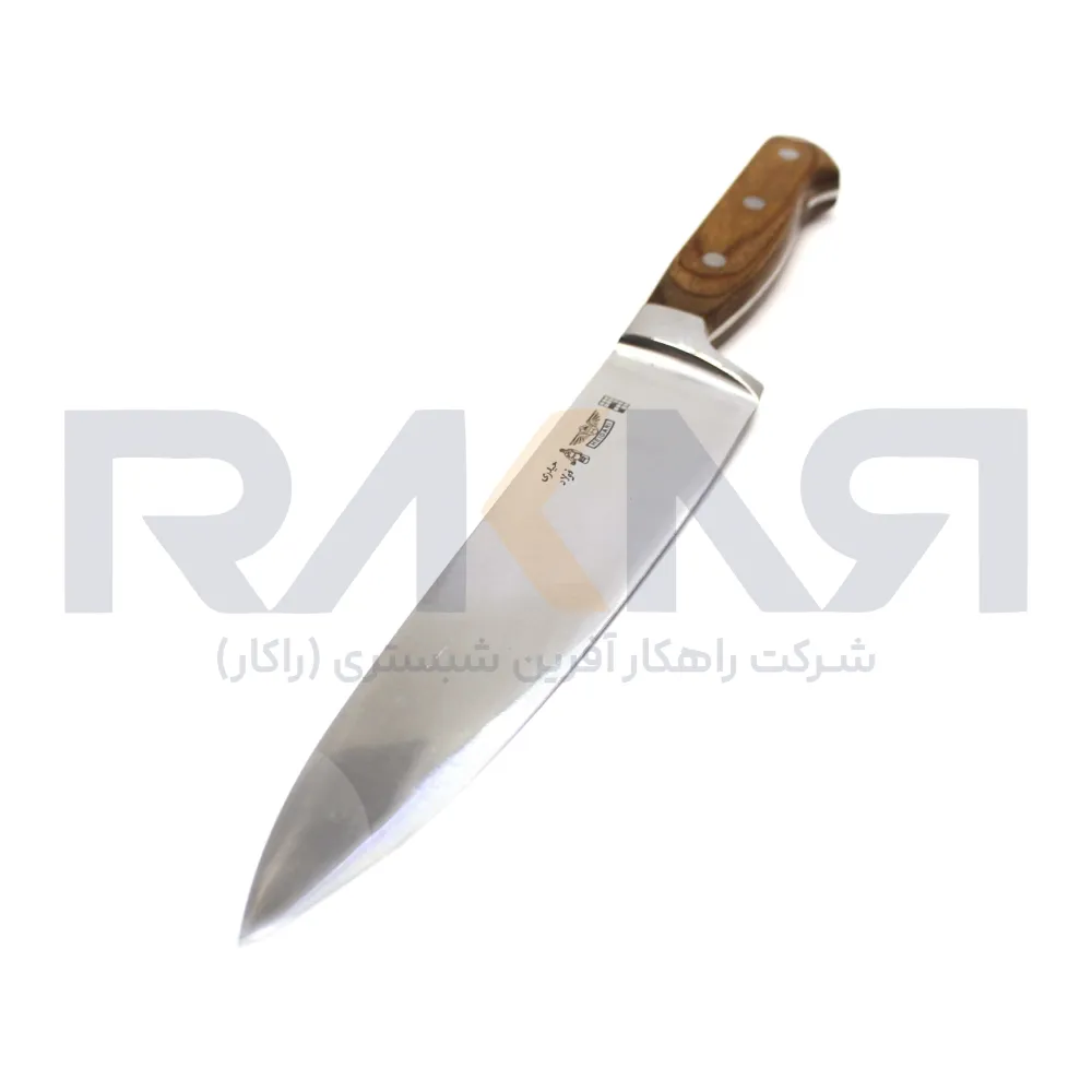 Forged straight knife size 8 crimson handle چاقو راسته فورج سایز 8 دسته زرشکی