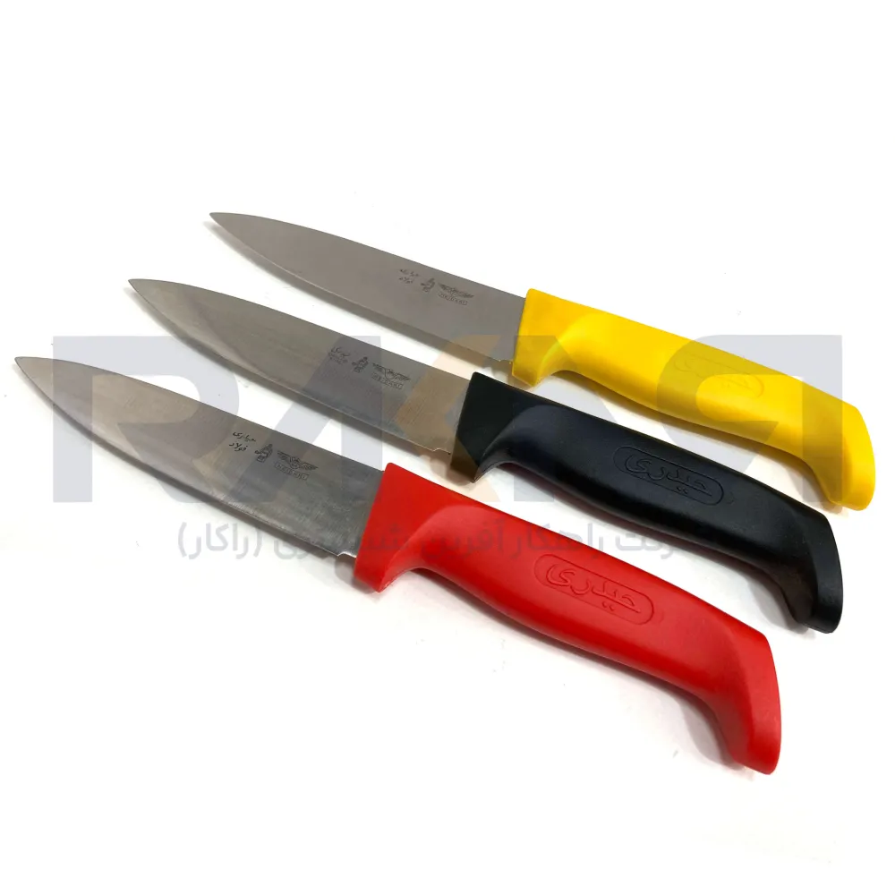 Heydari three-piece kitchen knife set ست چاقو آشپزخانه حیدری سه عددی