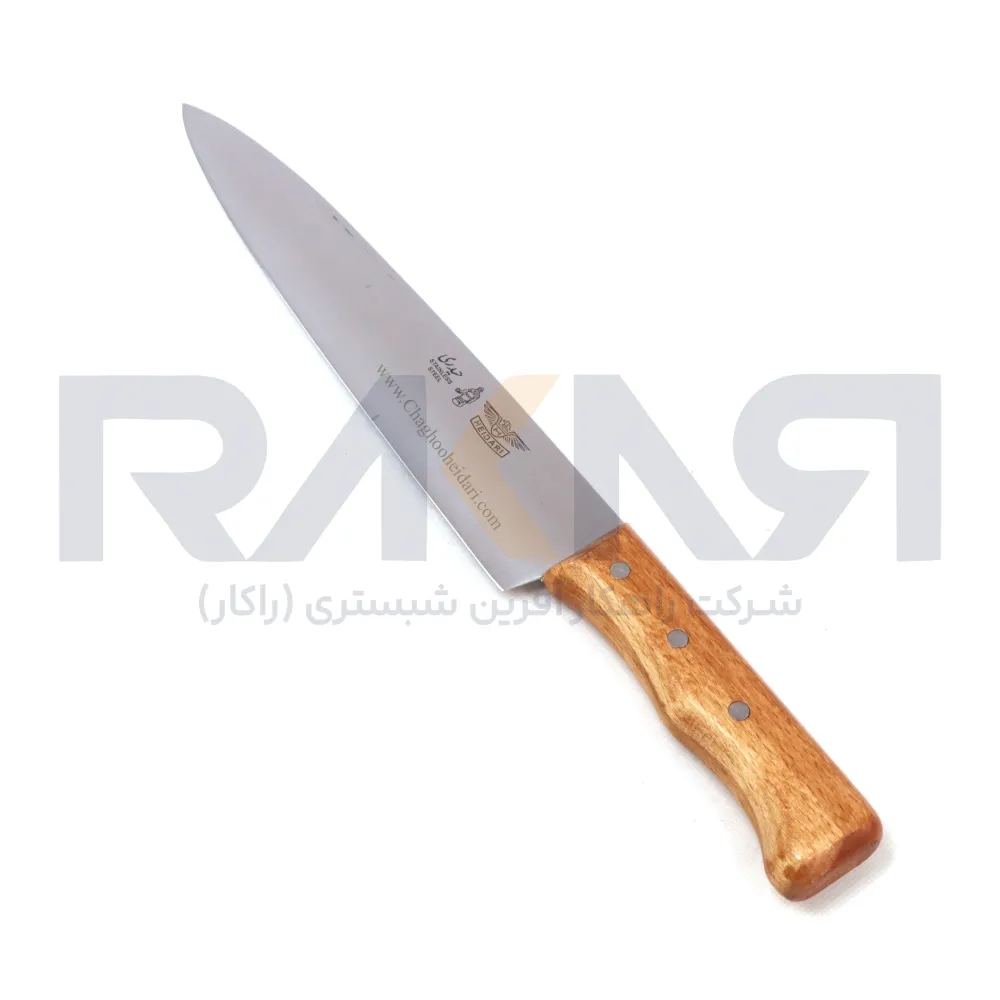 Long hedari wood handle leaf cutting knife چاقو برگ زنی دسته چوب حیدری بلند