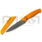 چاقو دسته پلاستیکی غلاف دار نارنجی