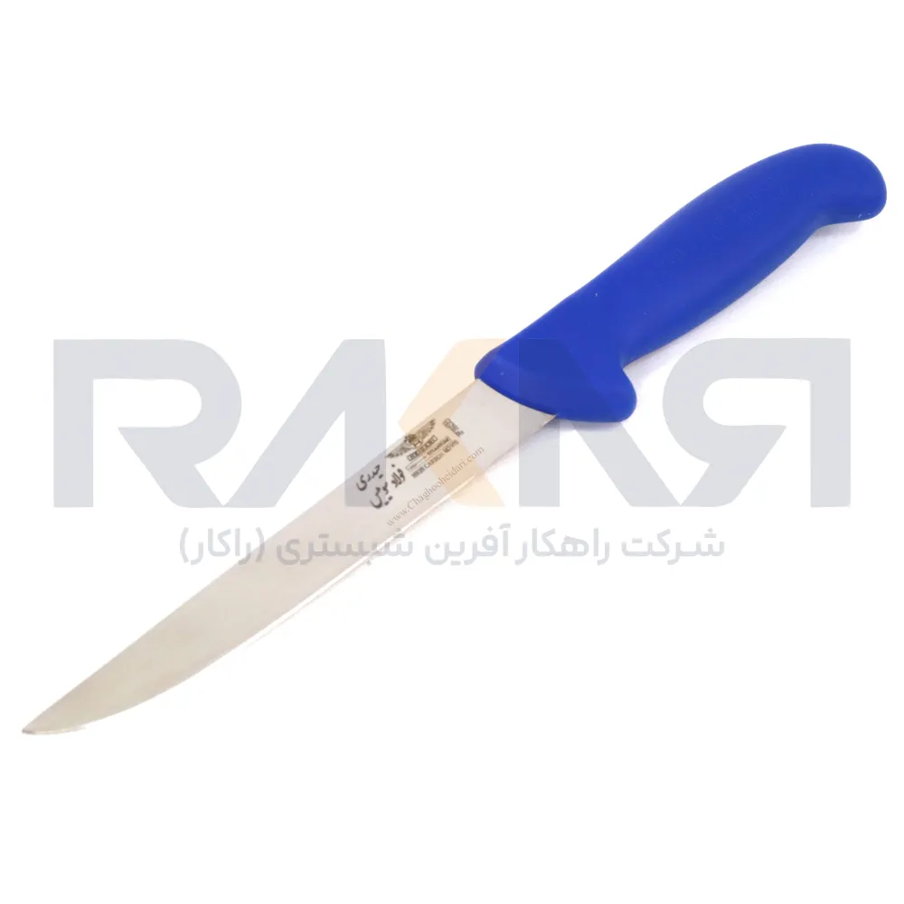 Swiss Steel Straight Knife Heydari Size 6 Blue چاقو راسته ای فولاد سوئیس حیدری سایز 6 ابی