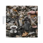 ظرف درب دار استیل قهوه