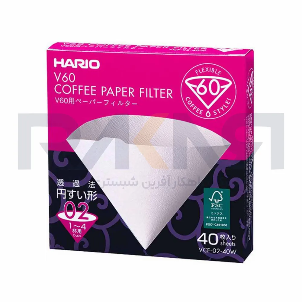 Hario Kraft V60 Paper Filter Size 02 فیلتر کاغذی V60 کرافت هاریو سایز 02