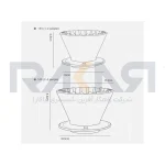 دریپر دمی فیلتر مخروطی سرامیکی MUVNA
