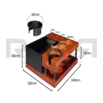 استند پرتافیلتر و ناک باکس چوب گردو با پایه فلزی دو طبقه