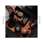 استند پرتافیلتر و ناک باکس چوب گردو با پایه فلزی دو طبقه