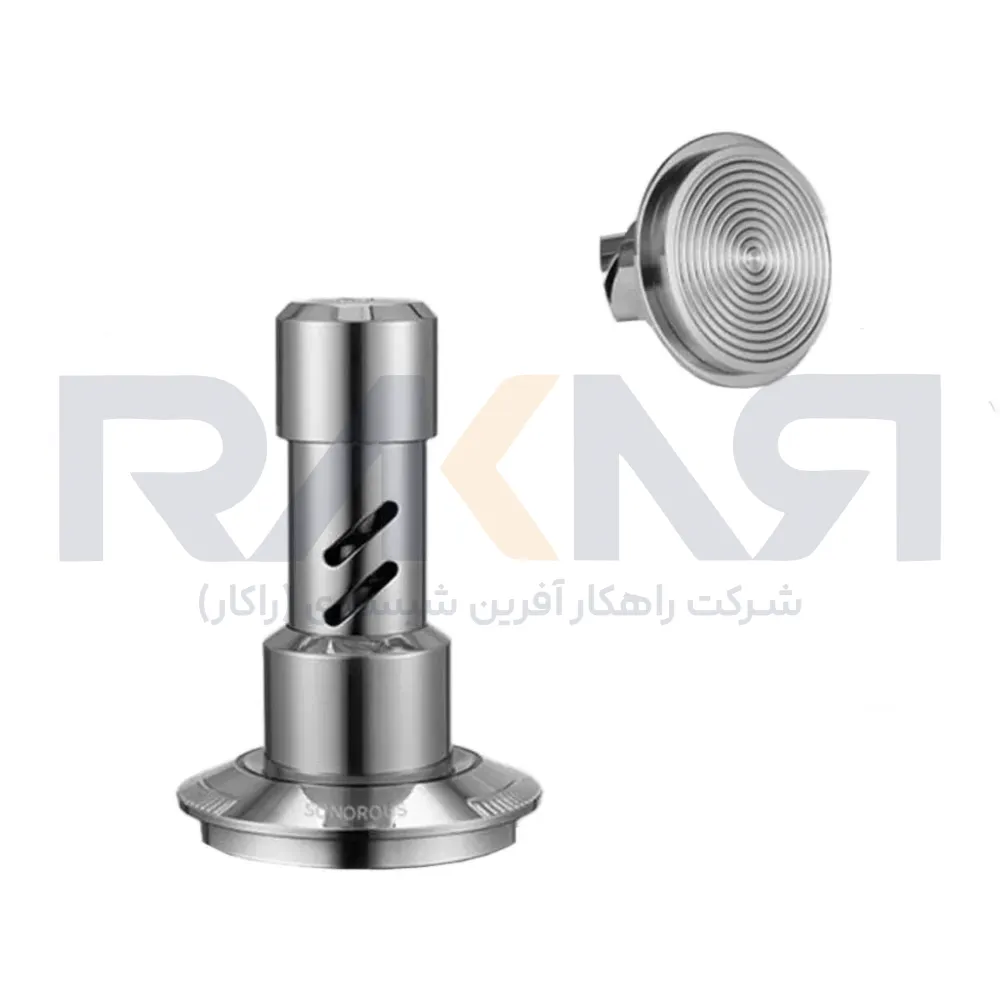 Sanaros MUVNA all-steel spring coffee tamper تمپر قهوه فنری تمام استیل ساناروس MUVNA