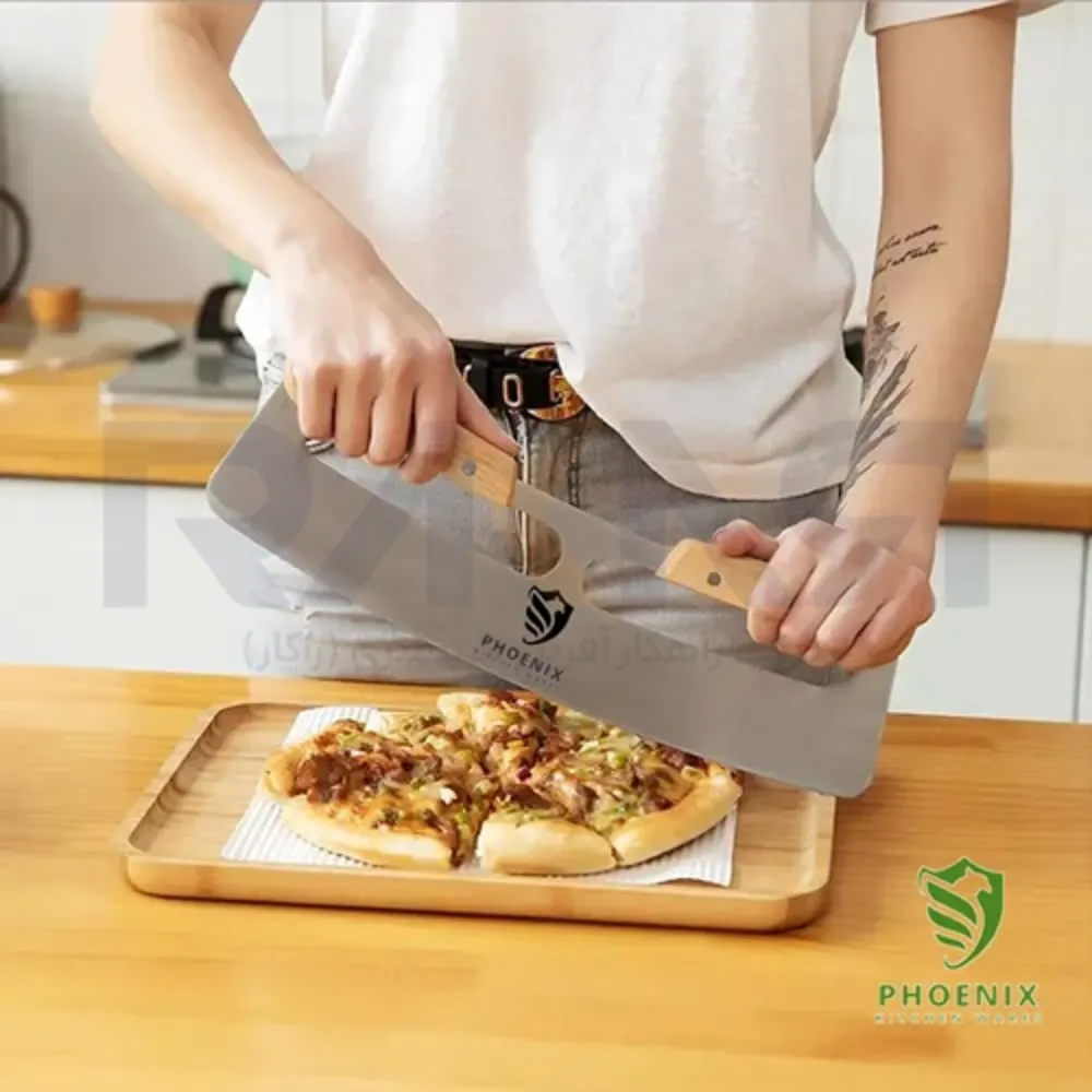 کاتر پیتزا دو دسته چوبی 35 فونیکس PHOENIX