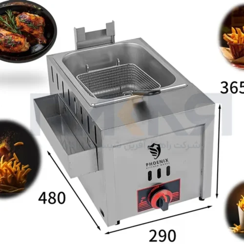 سرخ کن گازی تک لگن 6 لیتر فونیکس PHOENIX