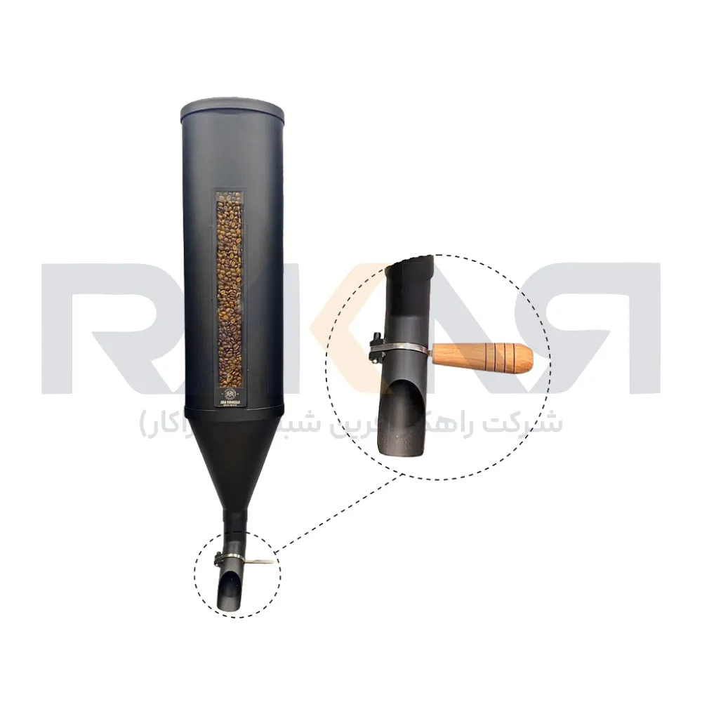 سیلو فلزی قهوه استوانه ای مشکی