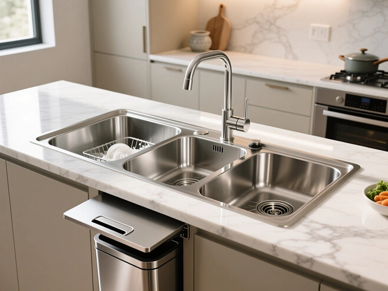 سینک سه خانه استیل با سطل زباله؛ ابعاد استاندارد و قیمت ۱۴۰۴ سینک سه خانه استیل با سطل زباله