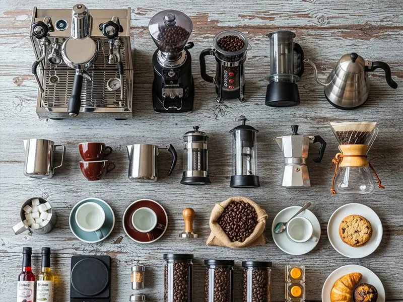 لیست کامل تجهیزات کافی شاپ