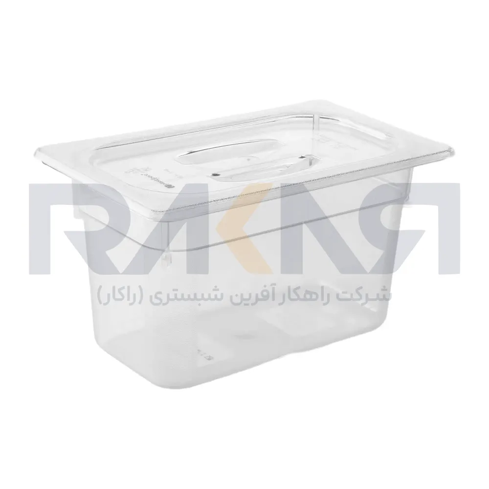 1_4 polycarbonate bain-marie 15 cm deep transparent with lid بن ماری ۱/۴ پلی کربنات عمق ۱۵ شفاف به همراه درب