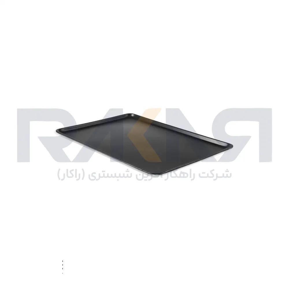 40×60 cm aluminum baking tray black Teflon coated round wire سینی فر ۴۰×۶۰ سانتیمتری آلومینیومی روکش تفلونی مشکی دور مفتولی