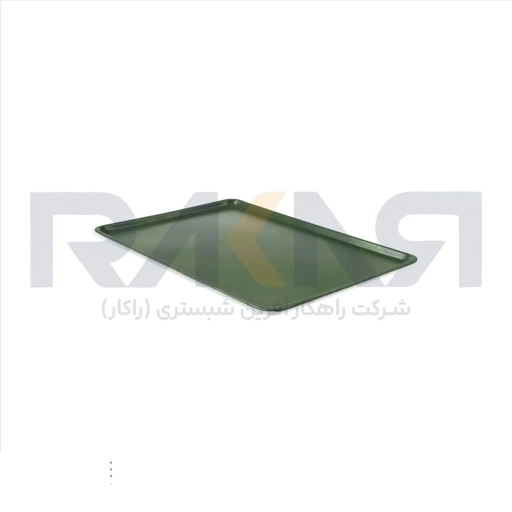 40×60 cm aluminum baking tray green Teflon coated round wire سینی فر ۴۰×۶۰ سانتیمتری آلومینیومی روکش تفلونی سبز دور مفتولی