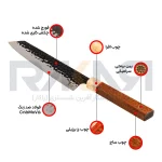 سرویس 5 پارچه چاقو سر آشپز فولادی