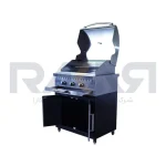 باربیکیو ۷۵ سانت استیل کابین نما استیل