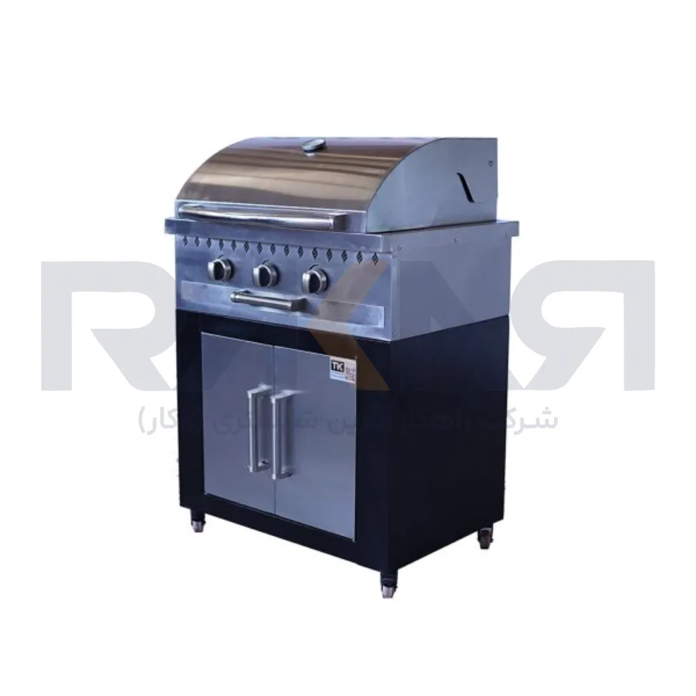75 cm steel barbecue steel facade cabin width 60 باربیکیو ۷۵ سانت استیل کابین نما استیل عرض ۶۰