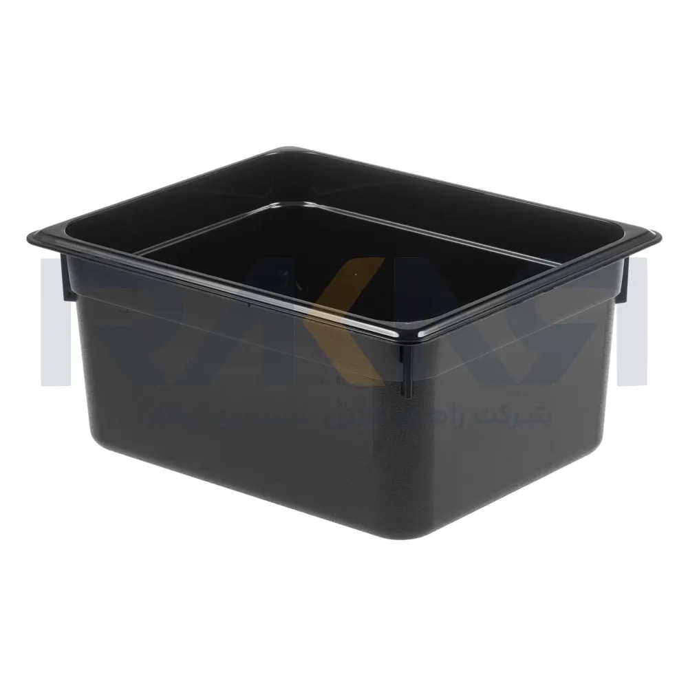 Bain-marie 1_2 polycarbonate depth 15 black without lid بن ماری ۱/۲ پلی کربنات عمق ۱۵ مشکی بدون درب