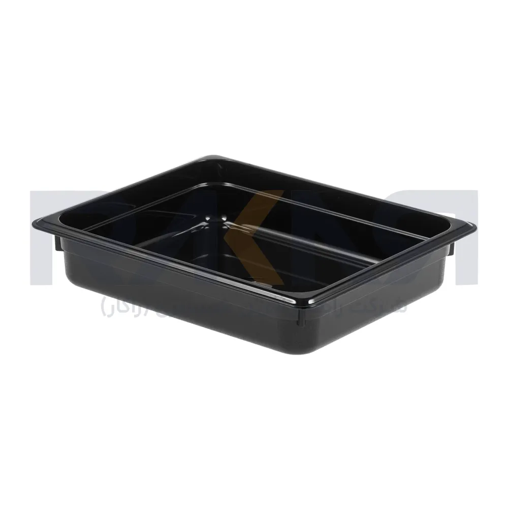 Bain-marie 1_2 polycarbonate depth 6.5 black without lid بن ماری ۱/۲ پلی کربنات عمق ۶.۵ مشکی بدون درب