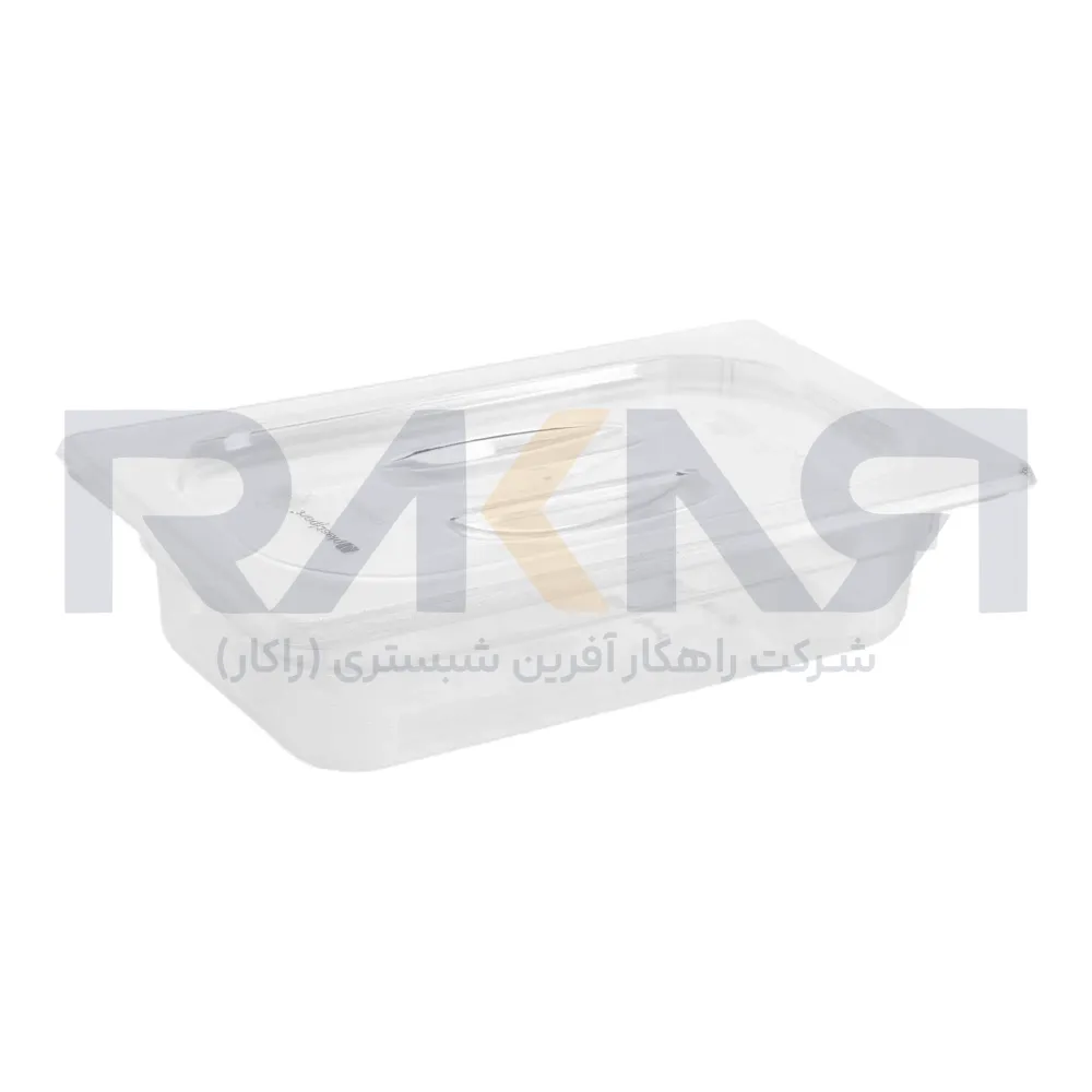 Bain-marie 1_4 polycarbonate depth 6.5 transparent with lid بن ماری ۱/۴ پلی کربنات عمق ۶.۵ شفاف به همراه درب