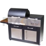 باربیکیو ۱۱۰ سانت نما استیل درب نیم هلال