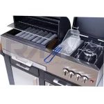 باربیکیو ۱۱۰ سانت نما استیل درب نیم هلال