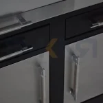 باربیکیو ۱۱۰ سانت نما استیل درب نیم هلال