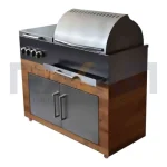 باربیکیو ۱۱۰ سانت استیل ترموود درب نیم هلال