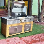 باربیکیو ۱۶۰ سانت شعله، سینک دار تمام استیل ترموود