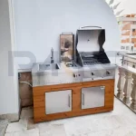 باربیکیو ۱۶۰ سانت شعله، سینک دار تمام استیل ترموود