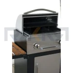 باربیکیو ۶۲ سانت نما استیل درب نیم هلال