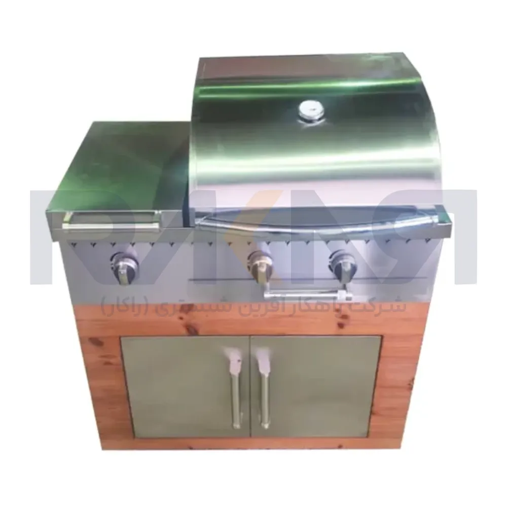 Barbecue 92 cm steel thermowood width 60 باربیکیو ۹۲ سانت استیل ترموود عرض ۶۰