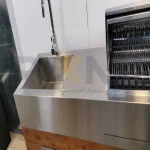 باربیکیو آیلند ۲۵۰ سانت استیل ترموود درب نیم هلال